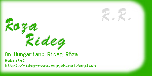 roza rideg business card